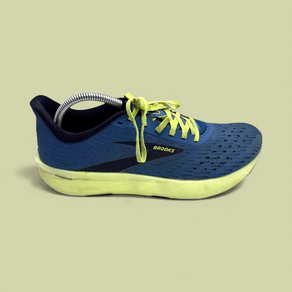 Brooks Mens 9.5 US / Women's 11 Hyperion Tempo Blue Nightlife Yellow 1103391D491